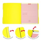 Тетрадь А5+, 48 листов в клетку ErichKrause "FolderBook Neon", сменная пластиковая обложка, блок офсет, белизна 100%, жёлтая - Фото 5