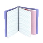 Тетрадь А5+, 2x48 листов в клетку ErichKrause "FolderBook Pastel", сменная пластиковая обложка, блок офсет, белизна 100%, фиолетовая - Фото 3