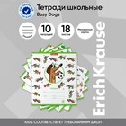 Тетрадь 18 листов в линейку ErichKrause Busy Dogs, обложка мелованный картон, блок офсет, белизна 100%, МИКС 9093645 - фото 1748511