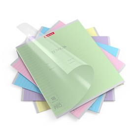 Тетрадь А5+, 18 листов в линейку ErichKrause "Классика CoverPrо", пластиковая обложка, блок офсет, белизна 100%, МИКС