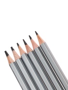 Набор карандашей чернографитных ErichKrause. ArtBerry, 6 штук, разной твёрдости, шестигранные, деревянные, серебристый корпус 9093658