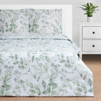 Постельное бельё дуэт «Этель. Акварельные листья», поплин