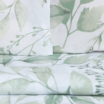 Постельное бельё дуэт «Этель. Акварельные листья», поплин