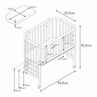 Кроватка детская Polini kids Simple 105, приставная, цвет белый - фото 119046792 Кроватка детская Polini kids Simple 105, приставная, цвет белый - фото 119046792