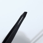 Пинцет «Premium» скошенный, узкий, 9 × 0,6 см, на блистере, цвет чёрный - фото 8685128