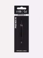 Пинцет для бровей профессиональный, скошенный, узкий, 9 см, чёрный - Фото 6