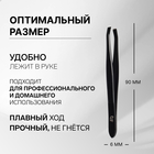 Пинцет «Premium» прямой, узкий, 9 × 0,6 см, на блистере, цвет чёрный - фото 7397731