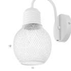 Бра «Винтаж» 1xE27 40 Вт белый 12×19×23 см - Фото 8