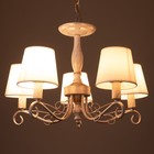 Люстра 2149/5 E14 40Вт белый с золотой патиной 57х57х38 см BayerLux - фото 21657433