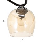 Люстра 2152/6 E27 40Вт кофе 60х60х27 см BayerLux 7153775