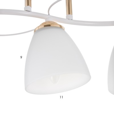 Люстра 2178/5 E27 40 Вт бело-золото 70×28.5×22 см BayerLux