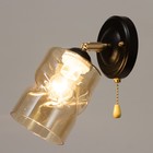 Бра 2196/1 E27 40Вт черно-золотой 16х11х20 см - фото 21657560