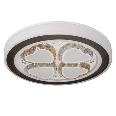 Люстра с ПДУ «Амур» LED 160 Вт 3000-6000К коричнево-белый 52×52×8.5 см BayerLux
