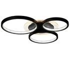 Люстра с ПДУ "Монро" 4хLED 120Вт 3000-6000К черный 56х46х7 см BayerLux - фото 42746576