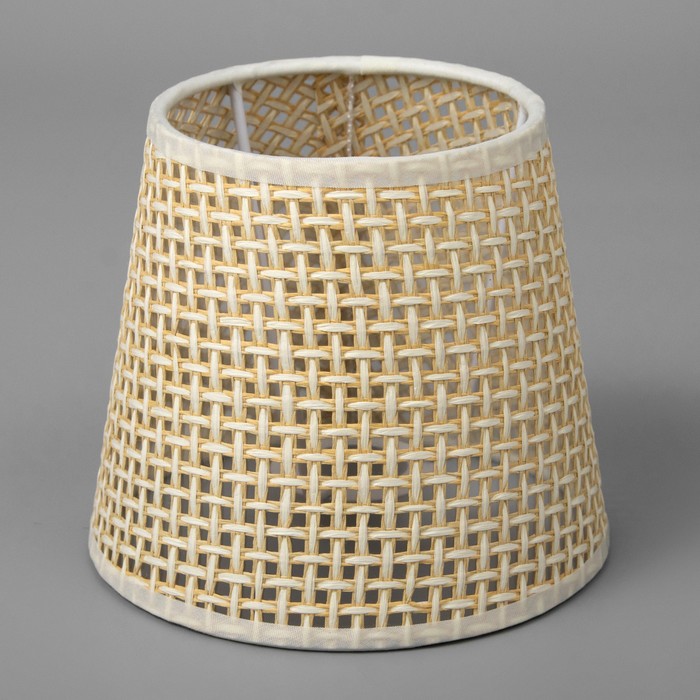 Абажур «Саржа», бежевый, E14, 14×14×12 см - Фото 1