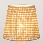 Абажур "Саржа" бежевый  E14 14х14х12 см. - фото 26857347