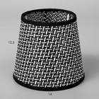 Абажур "Саржа" черный E14 14х14х12 см. - фото 24151486