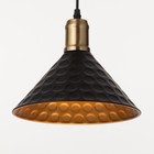 Светильник BayerLux "Чеканка" Е27 40Вт черный-золото 24х24х17-117 см - фото 21658331