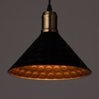 Светильник BayerLux "Чеканка" Е27 40Вт черный-золото 24х24х17-117 см - фото 21658332