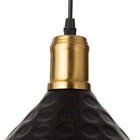 Светильник BayerLux "Чеканка" Е27 40Вт черный-золото 24х24х17-117 см - фото 21658334