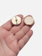 Пуговицы на ножке, металлические, d=25 мм, набор 2 шт., цвет золотой, розовый кварц - Фото 2