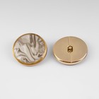 Пуговицы на ножке, металлические, d=25 мм, набор 2 шт., цвет золотой, серый агат - Фото 3