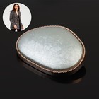 Пуговица металлическая на ножке, декоративная, 30×42 мм, цвет серебряный - Фото 1