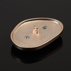 Пуговица металлическая на ножке, декоративная, 30×42 мм, цвет серебряный - Фото 2