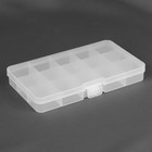 Органайзер для хранения мелочей, 17,7 × 10,2 × 2,3 см, цвет прозрачный - Фото 3