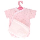 Одежда для кукол и пупсов 40-45 см, боди розовое со звёздами, подгузник - фото 294218972