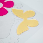 Наклейка интерьерная зеркальная "Бабочки в саду" цветная 61х32 см - Фото 2