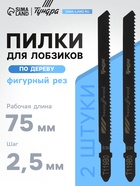Пилки для лобзиков ТУНДРА, по дереву, фигурный рез, HCS, 75/100×2.5 мм, 2 шт. 7347463 - фото 14732266