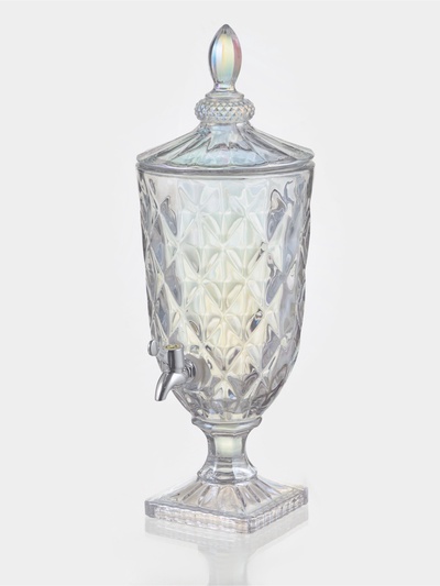 Диспенсер для напитков «Сияние», 3 л, 17×48 см, стекло, перламутровый