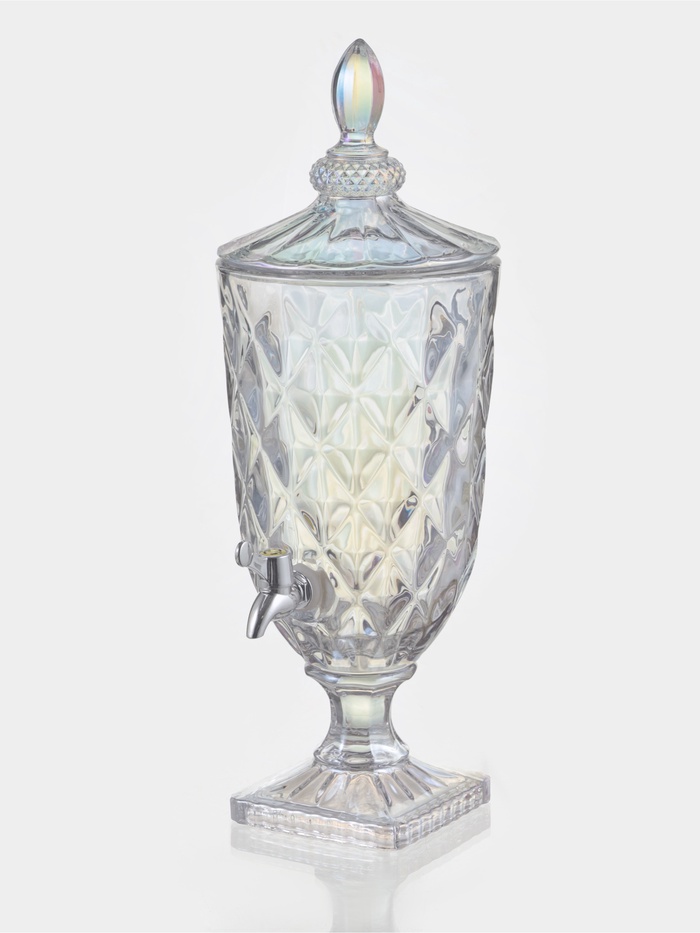 Диспенсер для напитков «Сияние», 3 л, 17×48 см, стекло, перламутровый - Фото 1