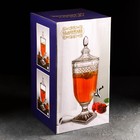 Диспенсер для напитков стеклянный «Сияние», 3 л, 17×48 см, цвет перламутровый - фото 6636483
