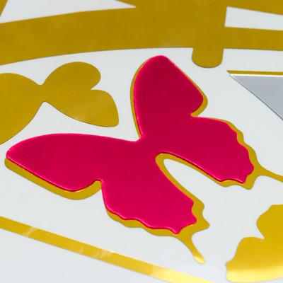 Наклейка интерьерная зеркальная «Эйфелева башня», декор на стену, цветная, 60×32 см