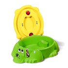 Песочница с крышкой «Собачка», цвет зелено-жёлтый - фото 24242645