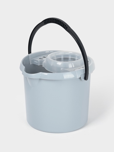 Ведро с отжимом МОП Etna, 9 л, 29×28×23.5 см, цвет серый