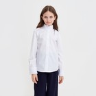 Блузка для девочки MINAKU, цвет белый, рост 122 см - фото 9827380