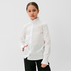 Блузка для девочки MINAKU, цвет белый, рост 140 см - фото 280580667