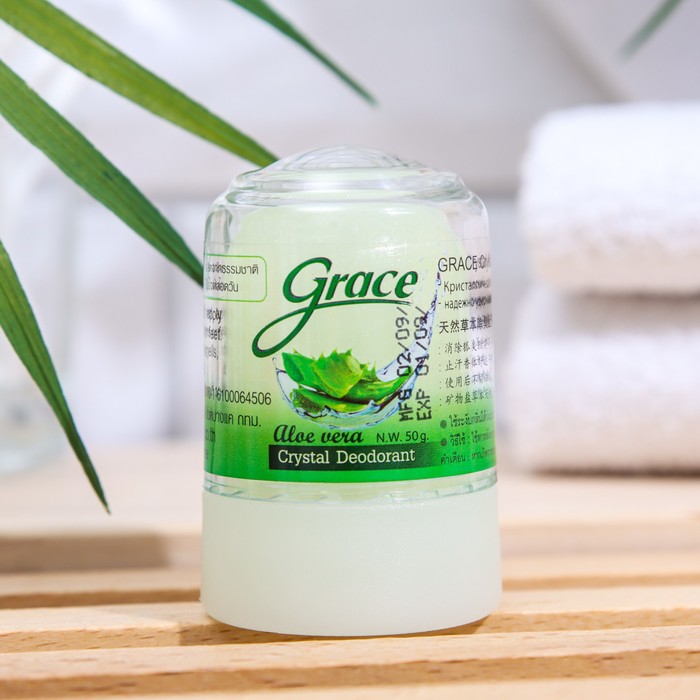 Дезодорант кристаллический натуральный Grace алоэ вера, 50 г - Фото 1