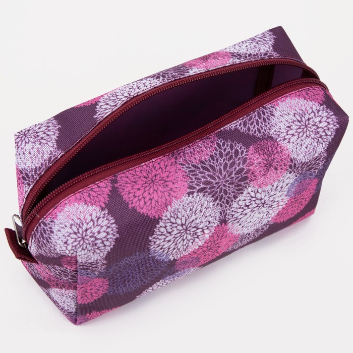 Косметичка на молнии, с подкладом, цвет фиолетовый 29495