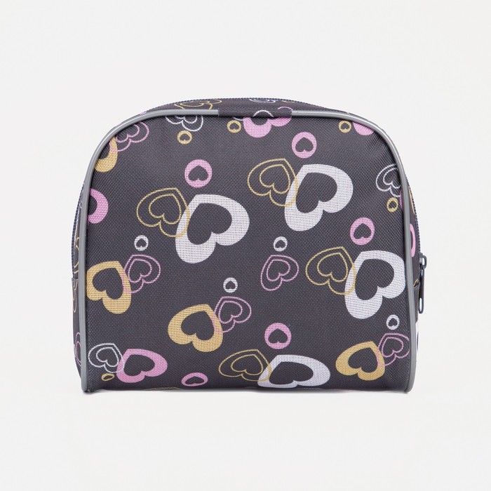 Косметичка на молнии, с подкладом, наружный карман, цвет серый 29496