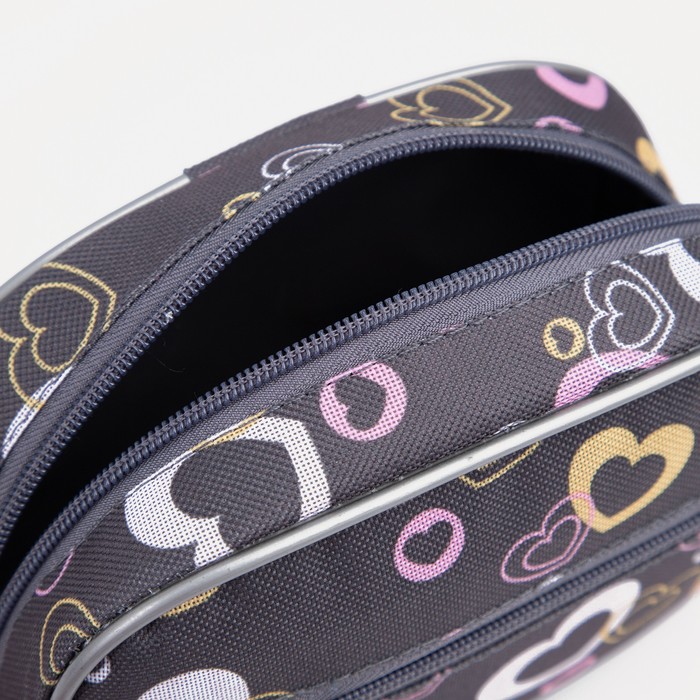 Косметичка на молнии, с подкладом, наружный карман, цвет серый 29496