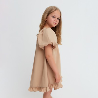 Платье для девочки KAFTAN: Cute, бежевое, размер 38 (146-152 см)