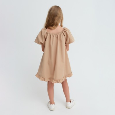 Платье для девочки KAFTAN: Cute, бежевое, размер 38 (146-152 см)