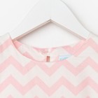 Платье для девочки KAFTAN «Зигзаг», размер 30 (98-104), цвет белый/розовый - фото 51972097