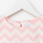 Платье для девочки KAFTAN «Зигзаг», размер 34 (122-128), цвет белый/розовый 7909608 - фото 14059583