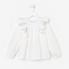 Рубашка для девочки KAFTAN, белая, размер 34 (122-128 см) - Фото 8