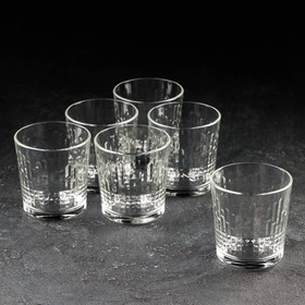 Набор низких стеклянных стаканов «Асимметрия», 250 мл, 6 шт